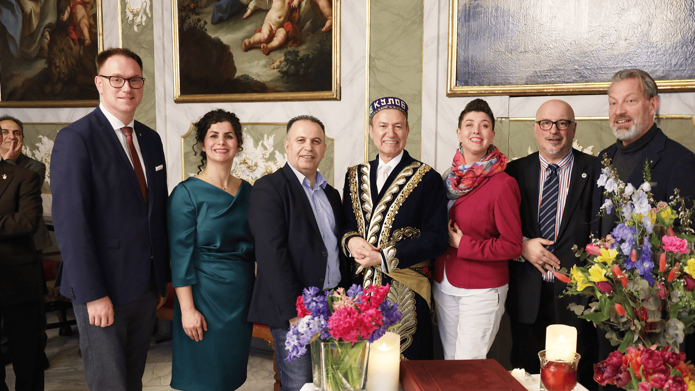 Gruppenbild mit Bürgermeister Lindenau